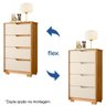 Cômoda Para Quarto 4 Gavetas Luna Carvalho Grife off White - 6