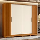 Ver imagem 2 de Guarda Roupa Casal Jacarandá 4 Portas Flex Cinamomo/off White - Móveis Albatroz