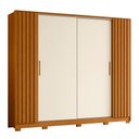 Ver imagem 1 de Guarda Roupa Casal Jacarandá 4 Portas Flex Cinamomo/off White - Móveis Albatroz