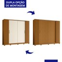 Ver imagem 4 de Guarda Roupa Casal Jacarandá 4 Portas Flex Cinamomo/off White - Móveis Albatroz