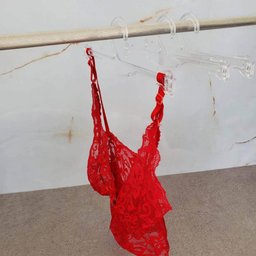 Kit 10 Cabides para Lingerie com Encaixe para Alças Lojas Transparentes Arara - 5