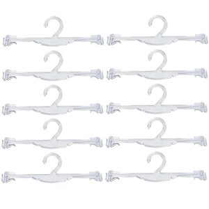 Kit 10 Cabides para Lingerie com Encaixe para Alças Lojas Transparentes Arara