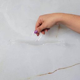 Kit 10 Cabides para Lingerie com Encaixe para Alças Lojas Transparentes Arara - 3