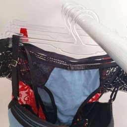 Kit 10 Cabides para Lingerie com Encaixe para Alças Lojas Transparentes Arara - 6