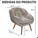 Ver imagem 7 de Kit 2 Poltrona California para Sala Veludo Amamentação Papai