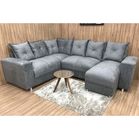 Sofá Canto Cinza 605 Áustria