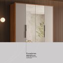 Ver mais imagens de Guarda Roupa Casal 4 Portas com Espelho e 3 Gavetas Attore - Nogueira/nude Prime Tx