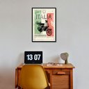 Ver imagem 2 de Quadro Decorativo Vintage Vespa Itália 24x18cm - com Vidro:madeira Branca