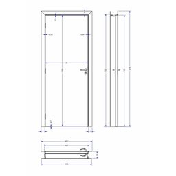 Kit Porta de Madeira 210x80cm Batente Ultra 13cm Rocca Premium Famossul - 3 Kit Porta de Madeira 210x80cm Batente Ultra 13cm Rocca Premium Famossul - 3