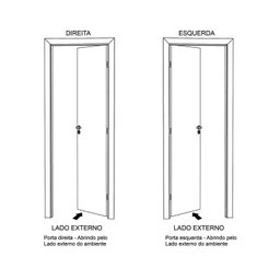 Kit Porta de Madeira 210x80cm Batente Ultra 15cm Rocca Premium Famossul - 4
