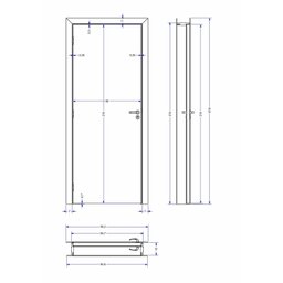 Kit Porta de Madeira 210x80cm Batente Ultra 15cm Rocca Premium Famossul - 3