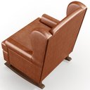 Ver mais imagens de Kit 2 Poltronas De Amamentação Com Balanço Malu Base De Madeira P02 Couríssimo Camel - Lyam