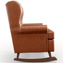 Ver imagem 7 de Kit 2 Poltronas De Amamentação Com Balanço Malu Base De Madeira P02 Couríssimo Camel - Lyam