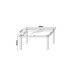 Conjunto Sala de Jantar Mesa Dubai Tampo Vidro com 4 Cadeiras Tokio - 3