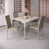 Conjunto Sala de Jantar Mesa Dubai Tampo Vidro com 4 Cadeiras Tokio - 1