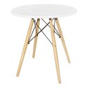 Ver imagem 3 de Conj Mesa Eames Dsw 70cm Redondo com 2 Cad Paris Tp Branco - Preto