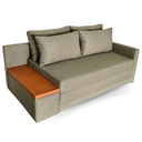 Ver imagem 2 de Sofá Cama | com Tampo Lateral Esquerdo Tecido Linho - 180cm - Safira