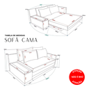 Ver imagem 6 de Sofá Cama | com Tampo Lateral Esquerdo Tecido Linho - 180cm - Safira