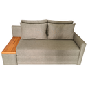Ver imagem 5 de Sofá Cama | com Tampo Lateral | Tecido Linho | 180cm | Oliva