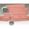 Sofá Lincoln Assento Retrátil e Reclinável Velosuede Rose - Netsofás - 6