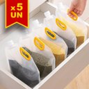 Ver imagem 2 de Kit 5 Sacos para Armazenar Alimentos com tampa dispenser