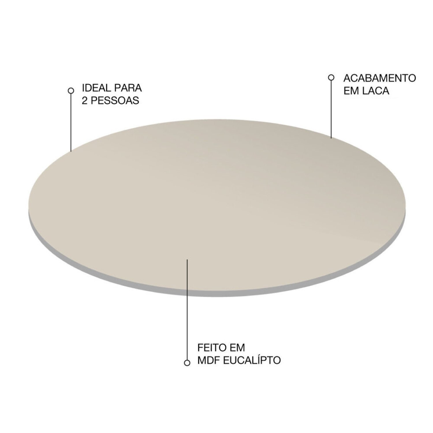 Prato Giratório para Mesa 40cm - 6