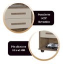 Ver imagem 3 de Mesa de Cabeceira Cielo 2 Gavetas - Freijó Wood/Off White