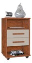 Ver imagem 1 de Mesa de Cabeceira Cielo 2 Gavetas - Freijó Wood/Off White