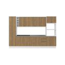 Ver imagem 2 de Cozinha Modulada Celeste Kappesberg 100% Mdf Branco/nogueira 340cm