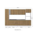 Ver imagem 4 de Cozinha Modulada Celeste Kappesberg 100% Mdf Branco/nogueira 340cm