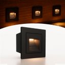 Ver imagem 1 de Balizador Embutir Externo Preto Mini de Parede Escada Lup76