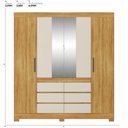 Ver imagem 7 de Guarda Roupa Casal Cádis 4 Portas Cinamon Touch/off White com Espelho - Demóbile