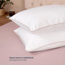 Ver imagem 4 de Kit 2 Fronhas Linea 50cm X 70cm Micropercal 200 Fios - Rose