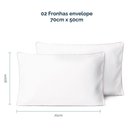 Ver imagem 7 de Kit 2 Fronhas Linea 50cm X 70cm Micropercal 200 Fios - Rose