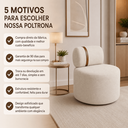 Ver imagem 6 de Poltrona Orgânica Moderna Decorativa para Sala Suede:Suede Cinza