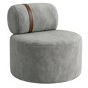 Ver imagem 1 de Poltrona Orgânica Moderna Decorativa para Sala Suede:Suede Cinza