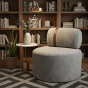 Ver imagem 2 de Poltrona Orgânica Moderna Decorativa para Sala Suede:Suede Cinza