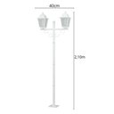 Ver imagem 3 de Kit 2 Postes 210cm Luminária Externo de Chão Clássicos Dital Branco Jardim Praças Residenciais