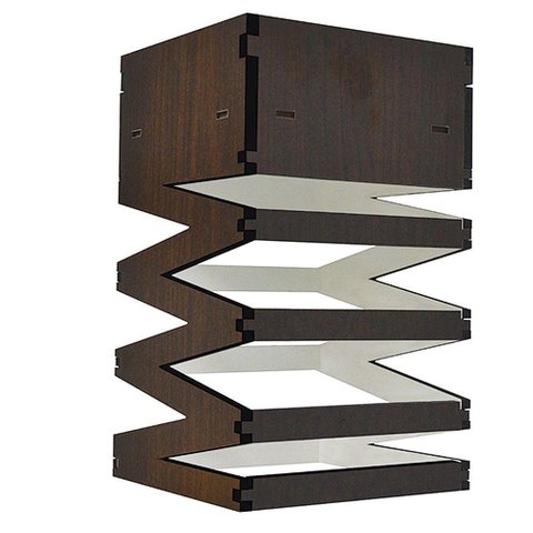 Lustre Pêndulo de Teto Caixa Retangular Mdf Laminado Tabaco