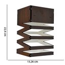Ver imagem 2 de Lustre Pêndulo de Teto Caixa Retangular Mdf Laminado Tabaco