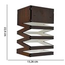Ver imagem 3 de Lustre Pêndulo de Teto Caixa Retangular Mdf Laminado Tabaco