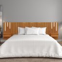 Ver imagem 1 de Cabeceira King Paris Ripado Quarto 2 Mesas com Gaveta e Led Naturale