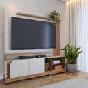 Ver imagem 1 de Estante Home Theater Ambiente Jurerê 1.8 Off White Matte Freijó – Colibri