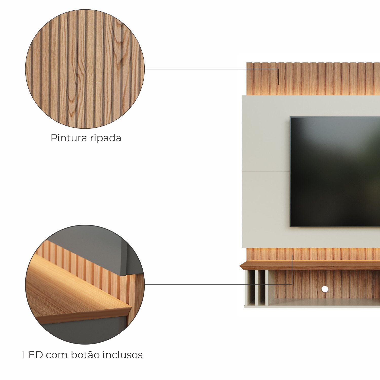 Painel de TV Até 65 Pol. Nali Babus - 4