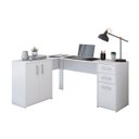 Ver imagem 2 de Escrivaninha para Computador 3 Gavetas Denver em L - Branco