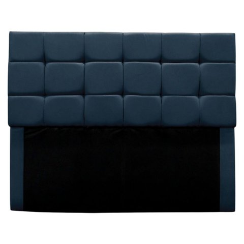 Cabeceira Estofada Cama Box Casal 160 Cm Clara Suede:azul Marinho