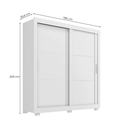 Ver imagem 4 de Guarda Roupa Casal Titanium 2 Portas de Correr 4 Gavetas Branco/Absoluto