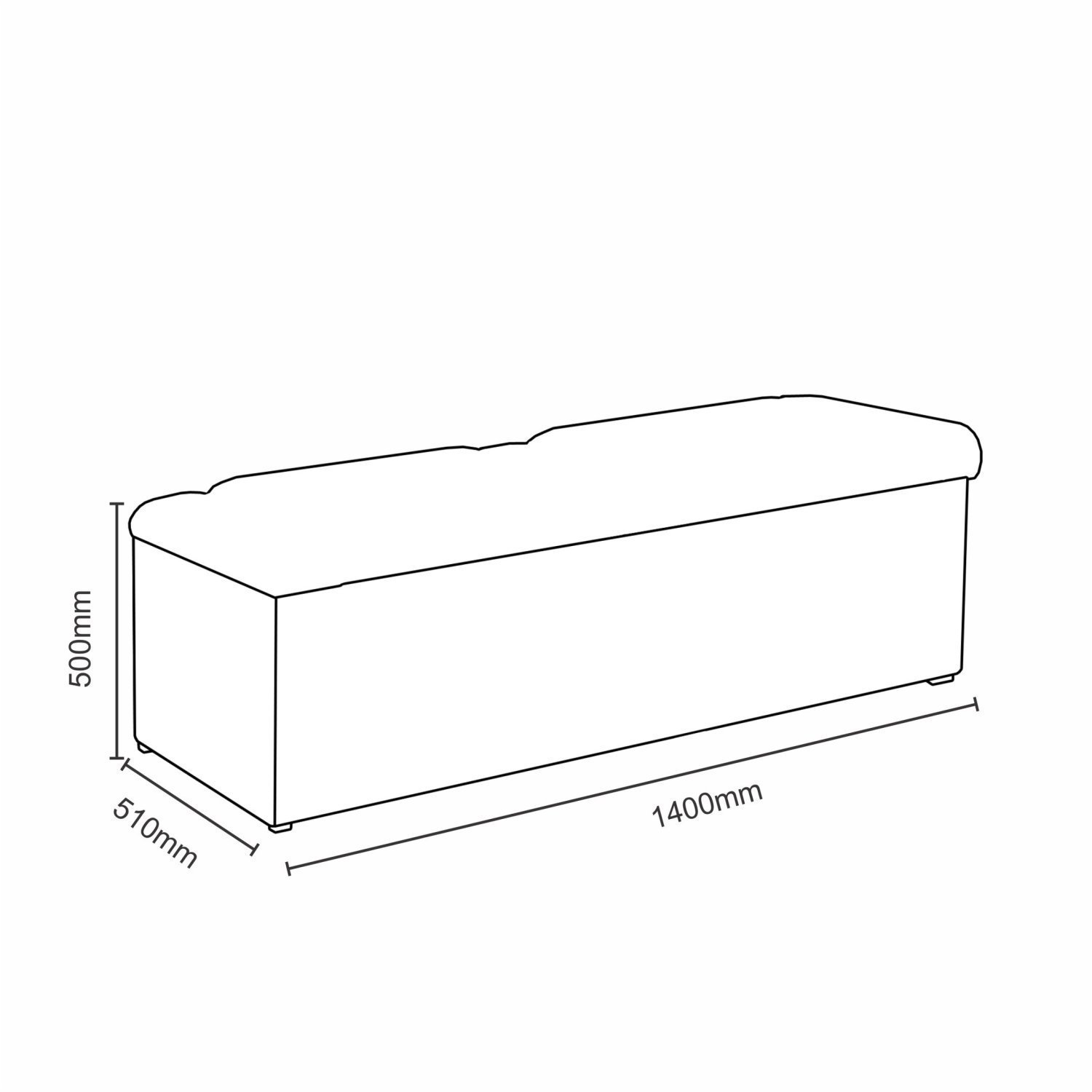 Calçadeira Recamier 140cm Lotus - 4