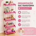 Ver imagem 2 de Prateleira Organizadora Infantil 5 Prateleiras Plástico PP Rosa Yeet