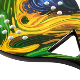 Raquete Beach Tennis Brazilian Flag Full Carbon + Raqueteira - 5